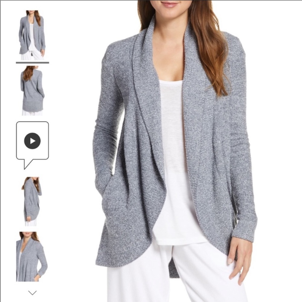 BAREFOOT DREAMS CozyChic Lite cardigan gray color M.